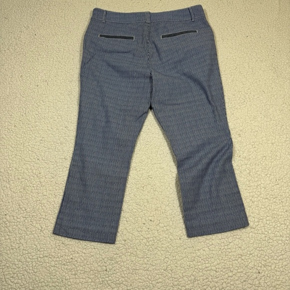 Anthropologie Cartonnier Charlie Trouser Seersucker Cropped Pants Women’s 14 - Picture 4 of 7